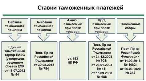 Таможенные платежи: определение и значение