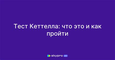 Тест Кеттелла: что это и зачем нужен?