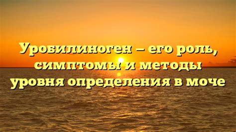 Уробилиноген: значения и значение его наличия или отсутствия