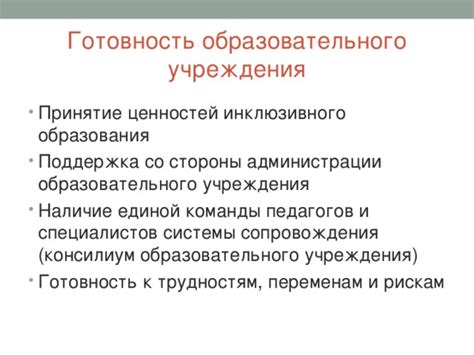 Условия работы и поддержка со стороны администрации