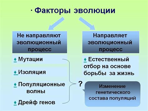 Факторы и механизмы эволюции