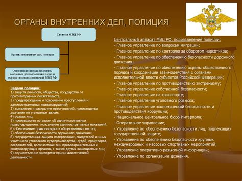 Функции Центрального аппарата МВД