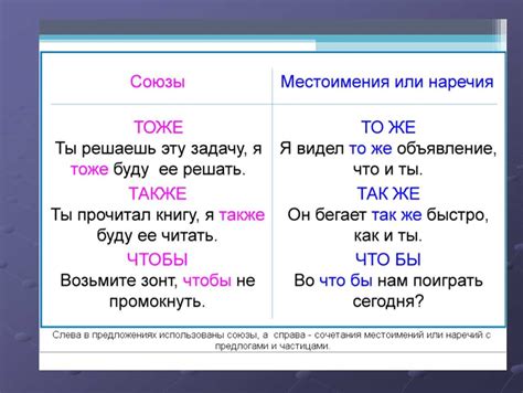 Функции соединительного союза в предложении