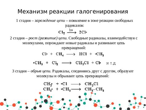 Химические реакции галогенирования алканов