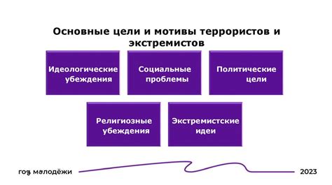 Цели экстремистов: мотивы и идеология