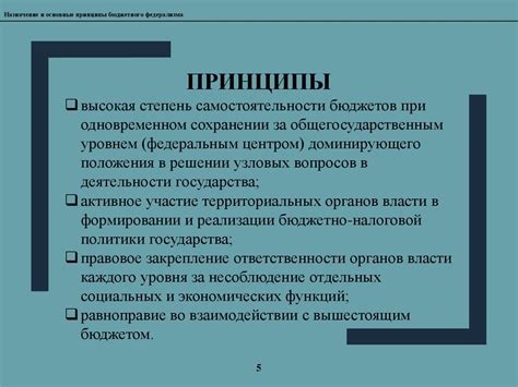 Цель и принципы бюджетного правила