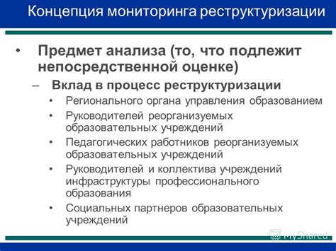 Что включает процесс реструктуризации?