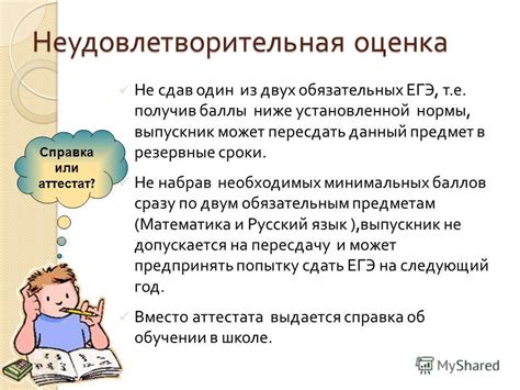 Что значит "неудовлетворительная" оценка?