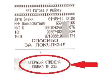 Что значит ошибка фн 235?