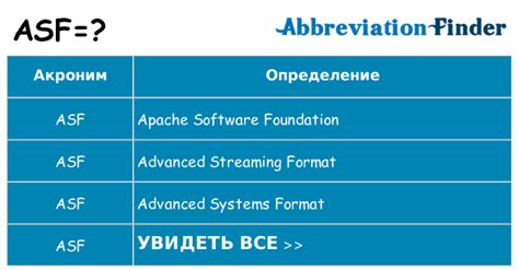 Что означает ASF у американцев