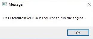 Что такое "dx11 is required to run the engine"