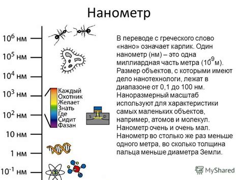 Что такое нанометр и как его перевести в метры?