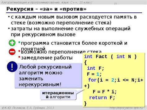 Что такое рекурсия и почему нужно избегать ее?