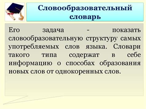 Что такое словообразовательный словарь?