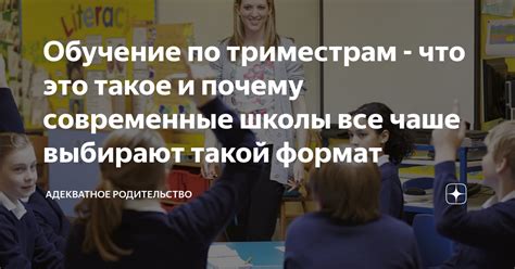 Что такое учеба по триместрам?