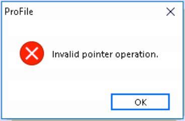 Что такое invalid pointer operation?