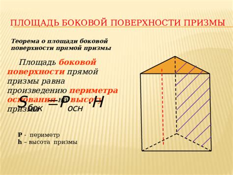 Шаги по расчету площади боковой поверхности призмы