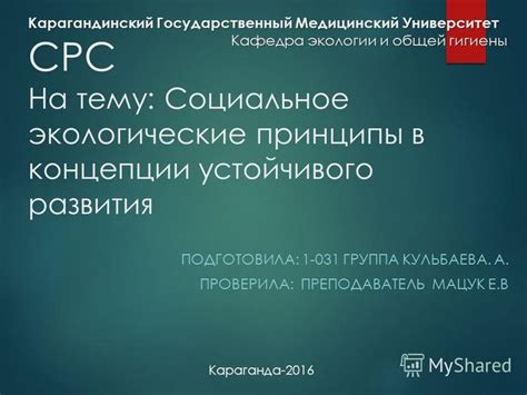 Экологические принципы в соцгородах