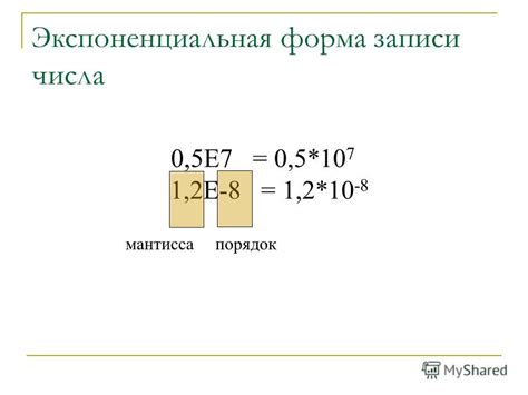 Экспоненциальная форма числа