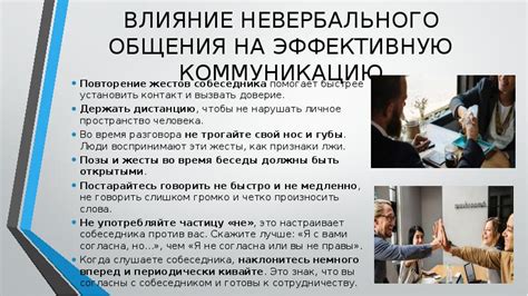  Влияние вербального и невербального общения на эффективность коммуникации 