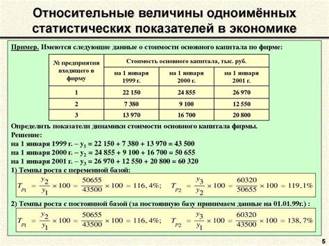  Примеры приравнивания показателей 