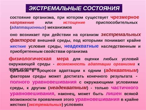  Экстремальные условия хранения 