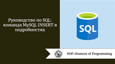 INSERT INTO в SQL: что это такое