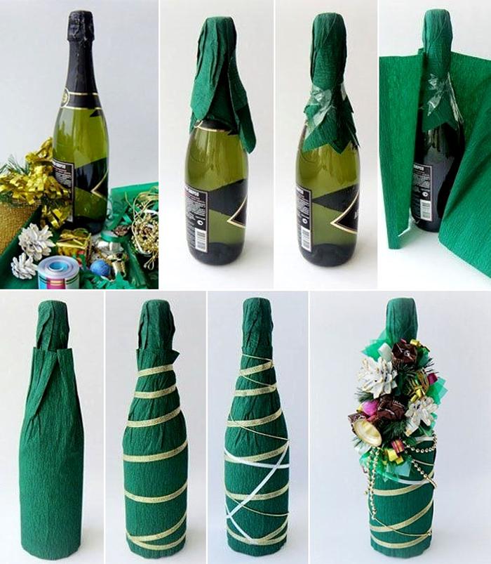 Как украсить шампанское в подарок своими руками