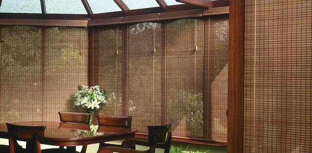 Бамбуковые шторы: 20 фото использования в интерьере